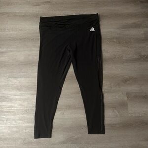 Adidas Running Climacool Black Crop Leggings Womens Size 2XL